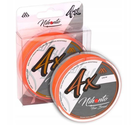 PLECIONKA NIHONTO FINE BRAID 020 ORANGE 150M + GRATIS MIKADO Z19O-020