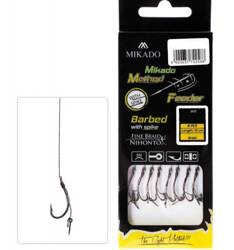 HACZYK DO METODY 10 cm Z IGŁĄ - haczyk z zadziorem: 4 / plecionka: 0.16 mm - op.8szt MIKADO HMFB211I-4