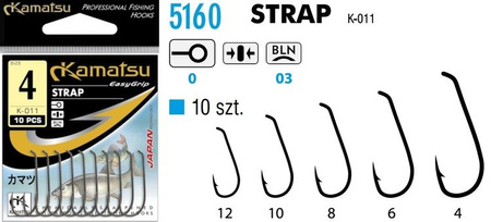 HACZYKI DO POŁOWU BOCZNYM TROKIEM KAMATSU STRAP 10BLNO 516000310