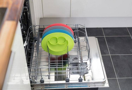 EZPZ Silikonowy talerzyk z podkładką mały 2w1 Mini Mat niebieski