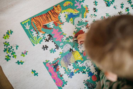 Mudpuppy Puzzle rodzinne Zwierzęta z lasu deszczowego 500 elementów 8+