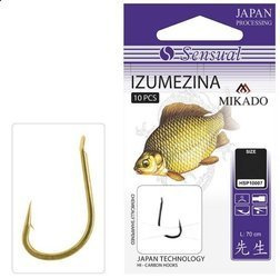 HACZYK SENSUAL - IZUMEZINA ZŁOTY Nr 10 G / 0.18mm / 70cm - torebka 10szt. MIKADO HSP10007-10G018