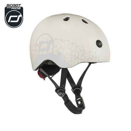 SCOOTANDRIDE Kask z odblaskami XXS-S dla dzieci 1-5 lat Ash Bear
