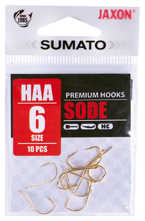 HACZYKI JAXON SUMATO SODE ZŁOTE 6 10X10SZT JAXON HY-HAA06