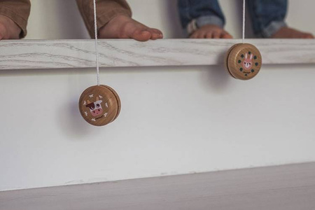 Drewniane jojo Pocket 5+, opakowanie zbiorcze 28 sztuk (4 rodzaje), Janod