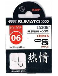 (R) HACZYKI SUMATO CHINTA 6 CZARNE BLN+PRZYPON 0,18 1x10SZT JAXON HY-SCB06