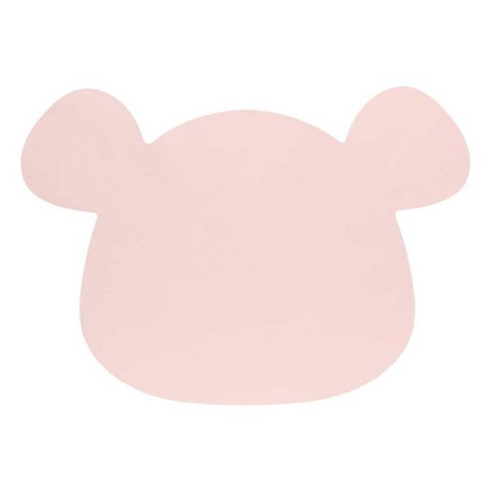 Lassig Silikonowa mata podkładka Little Chums Mysz różowa