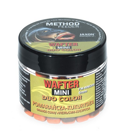 WAFTER DUO MINI METHOD FEEDER 6MM POMARAŃCZA/CZEKOLADA 15G JAXON FM-WMD06