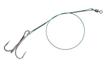 PRZYPON STALOWY Z KR. I KOTWICĄ 15/20/25cm / 10 kg - op.60 szt (GREEN) MIKADO ZG11-013-60