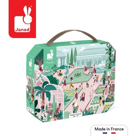 Puzzle w walizce Ogród botaniczny 200 elementów 7+ Made in France, Janod