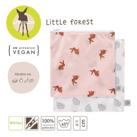 Lassig Zestaw torebek na przekąski Little Forest Zajączek