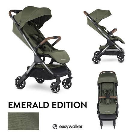 Easywalker Jackey Special Edition Kompaktowy, samoskładający się wózek spacerowy z torbą transportową Emerald