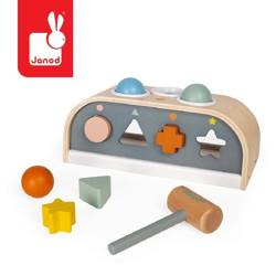 Drewniana przebijanka i sorter kształtów 3 w 1 Sweet Cocoon, Janod