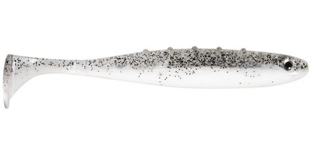 GUMA RIPPER Aggressor PRO - BLACK PEPPER 3"/7.5cm 4szt WHITE/CLEAR black glitter DRAGON CHE-AG30D-10-950