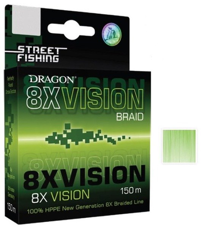Plecionka Street Fishing 8X VISION 0.12 mm/10.95 kg zielona fluo 150 m DRAGON PDF-42-02-412