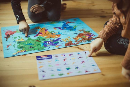 Mudpuppy Puzzle Świat dinozaurów z elementami w kształcie dinozaurów 80 elementów 5+