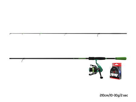 Zestaw spinningowy Delphin GreenSPIN 240cm/30g + 3T + 0,234mm Delphin (101005747)