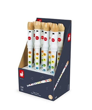 Flet drewniany Confetti opakowanie zbiorcze 8 sztuk, Janod