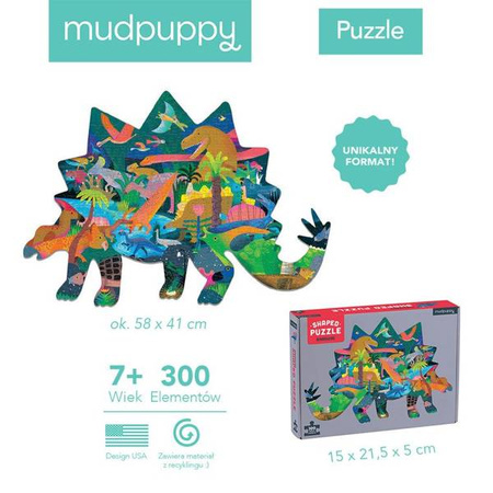 Mudpuppy Puzzle konturowe Dinozaury 300 elementów 7+