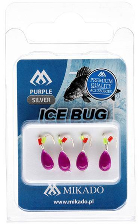 ICE BUG FIOLETOWY- ZŁOTY-4mm - op.4szt. MIKADO AM-POD-003-4-PG