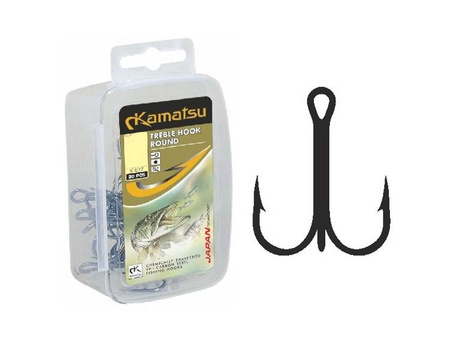KAMATSU KOTWICE K-077 TREBLE HOOK ROUND ROZMIAR 12 BLN 20SZT KAMATSU 514400012