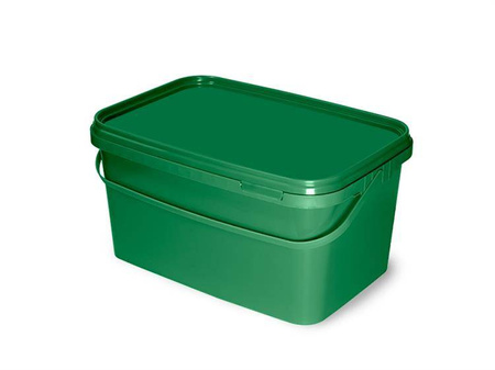 Wiadro kwadratowe z pokrywą Delphin CLASSA / zielone 5L Delphin (101003032)