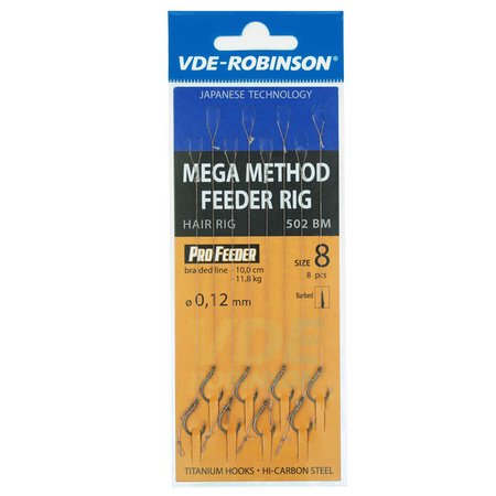 Przypon plecionka VDE-R z włosem Mega MF 502BM rozm. 4, śr. 0,180mm VDR Team 01-V-G502BM-04W