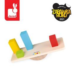Drewniana równoważnia z 16 klockami Essentiel, Janod