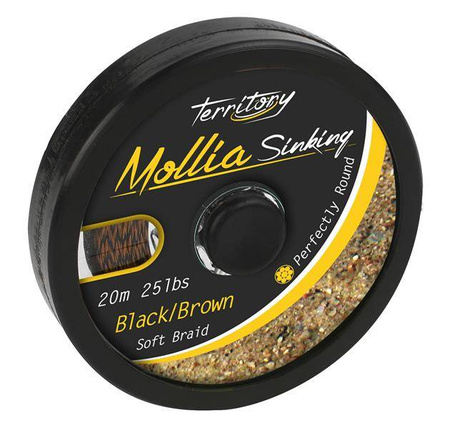 PLECIONKA PRZYPONOWA MOLLIA HOOKLINK CZARNO-BRĄZOWA 55LB - 20M MIKADO AMC-MH55B/B