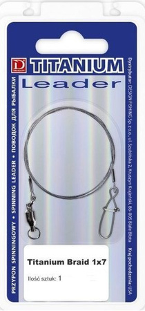 Przypon A.F.W. 1x7 Titanium 23 kg BIG GAME 40cm 1szt. DRAGON PDF-52-023-40