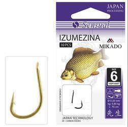 HACZYK SENSUAL - IZUMEZINA ZŁOTY Nr 6 G / 0.20mm / 70cm - torebka 10szt. MIKADO HSP10007-6G-020