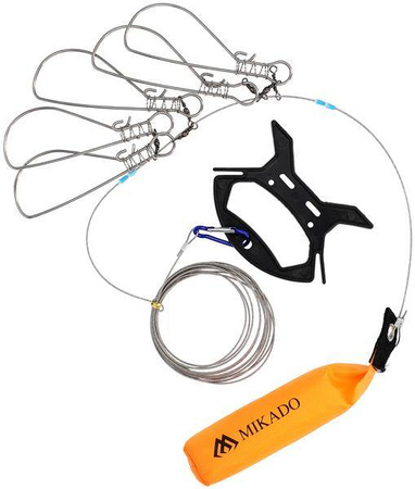 ZESTAW AGRAFEK Z LINKĄ DO PRZETRZYMYWANIA RYB - 14CM - op.5 szt. MIKADO AMR03-003-SET
