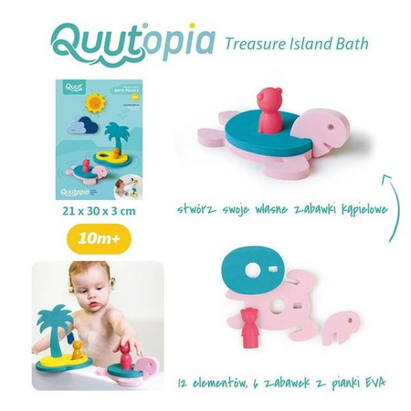 QUUT Zestaw puzzli piankowych 3D Quutopia Wyspa skarbów