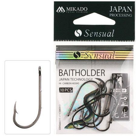 HACZYK SENSUAL NA WĘGORZA - BAITHOLDER Nr 3/0 BN - torebka 10szt. MIKADO HS11014-3/0B