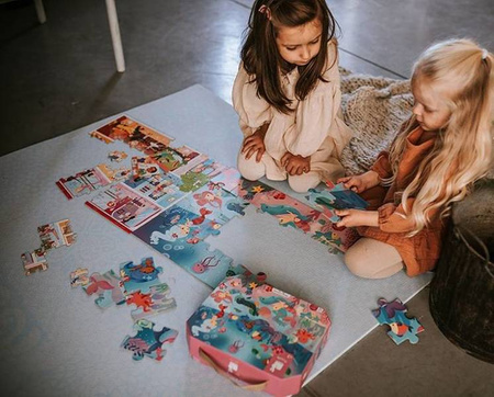 Puzzle w walizce Syreny 24 elementy 3+ Made in France, Janod