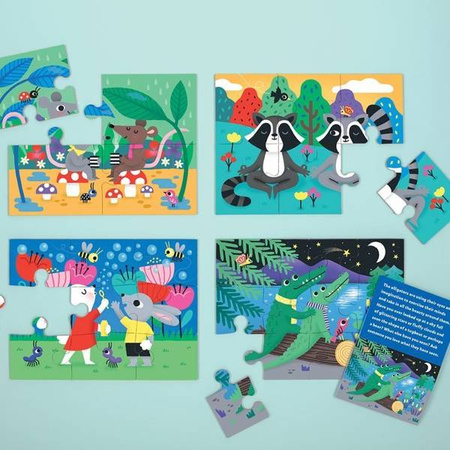 Mudpuppy Puzzle progresywne „Uważność” 4, 6, 9 i 12 elementów 2+