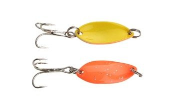 BŁYSTKA WAHADŁOWA TROUT CAMPIONE MINI 2.2 cm / 1.4 g ORANGE GLITTER/YELLOW MIKADO PMB-WTC-OY