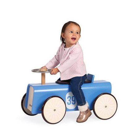 Drewniany jeździk retro Bolid wyścigowy, Janod