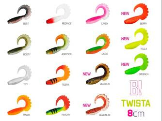 Sztuczna przynęta/guma Delphin TWISTA UVs / 5szt 8cm/BERRY Delphin (101003845)