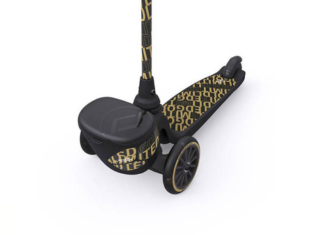SCOOTANDRIDE Highwaykick 2 Lifestyle Hulajnoga trójkołowa balansowa z zamykanym schowkiem 2+ Black & Gold EDYCJA LIMITOWANA
