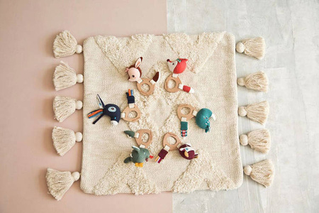 LILLIPUTIENS Grzechotka z drewnianym gryzakiem Lisiczka Alice 3 m+ ECO