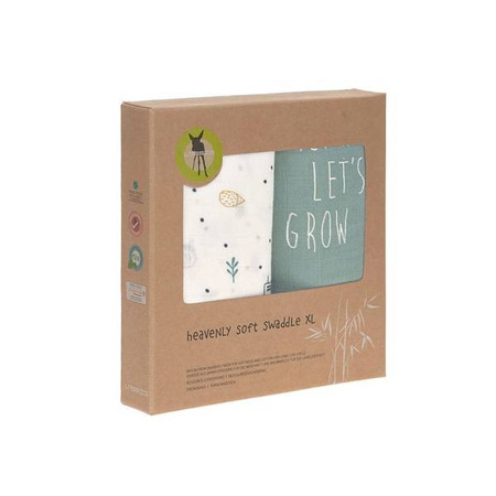 Lassig Bambusowy Otulacz-Kocyk 120x120cm Zestaw 2 szt. Garden Explorer Traktor