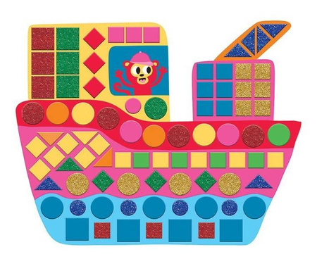 Zestaw kreatywny Mozaika Pojazdy 3+, Janod