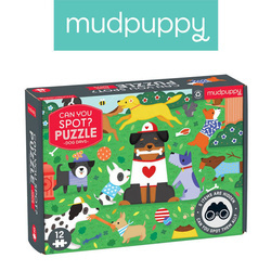 Mudpuppy Puzzle obserwacyjne Dzień z pieskami 12 elementów 2+