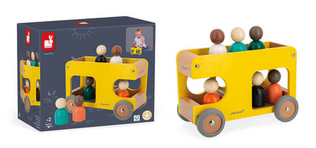 Szkolny autobus drewniany Bolid 2+, Janod