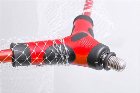 GŁÓWKA PODBIERAKA 60/50 CZERWONE OBRAMOWANIE(EVA) PRZEZROCZYSTA SIATKA OCZKO 6mm MIKADO S4-006-6050