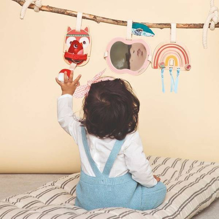 LILLIPUTIENS Zestaw drewnianych zawieszek aktywizujących Lisiczka Alice 9 m+