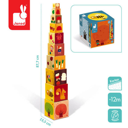 Piramida wieża 10 kostek Pory roku, Janod