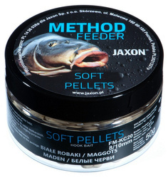 SOFT PELLETS METHOD FEEDER 8/10MM BIAŁE ROBAKI 50G JAXON FM-KC20