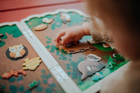 Układanka drewniana magnetyczna z 30 magnesami Drzewo, Janod